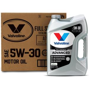 Valvoline Advanced Full Synthetic SAE 5W-30 Motor Oil 5 QT, Case of 3