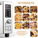 Nuwave Bravo Air Fryer Toaster Smart Oven, 10-in-1 Countertop Convection, 1800 Watts, 21-Qt Capacity, 50-450F Temp Controls, Top and Bottom Heater Adjustments 0%-100%, PFAS Free, Stainless Steel