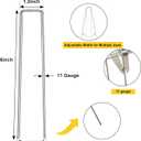 HongWay 240 Pack 6 Inch Landscape Staples, Garden Stakes Galvanized Tent Stakes Heavy Duty 11 Gauge SOD Landscaping Fabric Pins Yard Ground Lawn Staples for Plant Cover, Turf, Fence, Grass Decoration