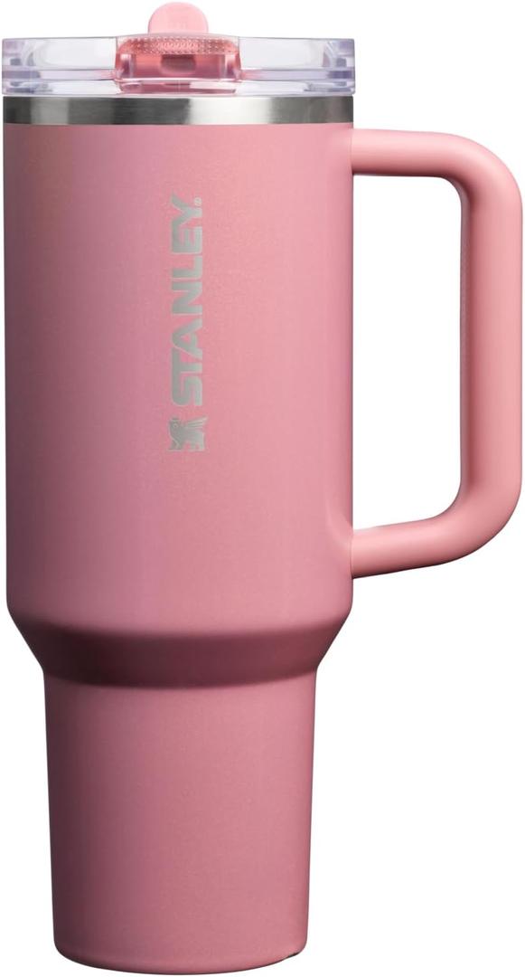 STANLEY Quencher ProTour Flip Straw Tumbler with Leakproof Lid | Built-In Straw & Handle | Cupholder Compatible for Travel | Insulated Stainless Steel Cup | BPA-Free (40 Ounces, Port Shimmer)