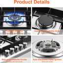 Eascookchef 30 inch Gas Cooktop, Gas Stove Top with 5 High Efficiency Burners, Bulit-in Stainless Steel Propane Cooktop for Kitchen, NG/LPG Convertible Stovetop, Thermocouple Protection