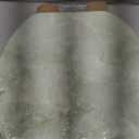 Round Toilet Seat Natural Wood Toilet Seat with Zinc Alloy Hinges, Easy to Install also Easy to Clean, Anti-pinch Marble Toilet Seat by Angol Shiold (Round, Green Marble) (Round-16.5)