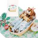 2 x Liif 3D Pop Up Birthday Card for Women, Mom, Friend, Sister, with Message Note & Envelop, Size 7 x 5 inch (Take A Paws Today)