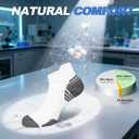 Cushioned Cotton Ankle Compression Socks for Men Women 6 Pairs Wicking, Low-Cut, Arch Support Plantar Fasciitis Socks, Small- Medium 