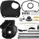 EA888 1.8L 2.0L Engine Timing Chain Kit with Cover Tensioner Guide Rail Compatible with Audi A3 A4 A5 S3 S4 S5 Q3 Q5 TT Volkswagen Jetta Golf Passat Tiguan CC Replace # 06K109158AD 06H109210AG
