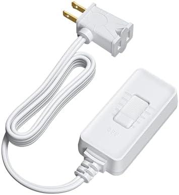 DEWENWILS Plug in Dimmer Switch for Lamp, Table Lamp Dimmer for Dimmable LED/CFL Lights and Incandescent Bulbs, Full Range Slide Control, 5 ft Extension Cord, White