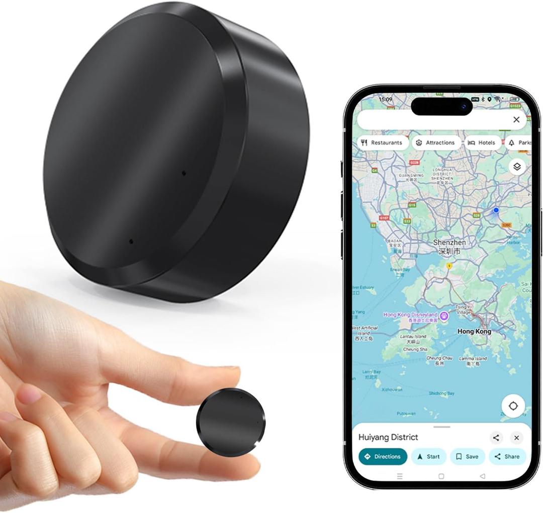 2025 New Mini GPS Tracker for Vehicles, Portable Car GPS Tracker Waterproof Magnetic GPS Device Global CoverageReal-Time Tracking for Cars Assets Pets Children and Seniors No Subscription