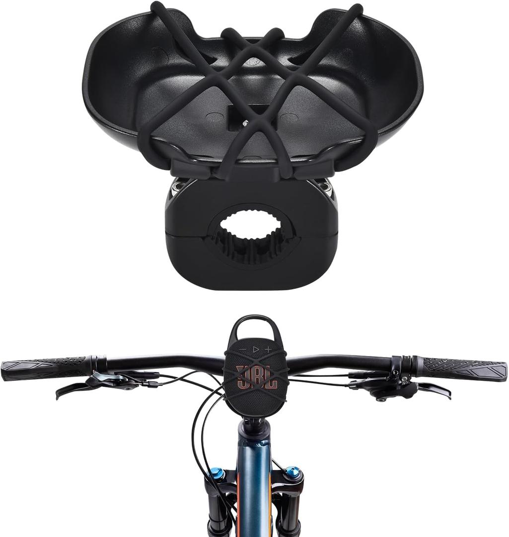 Bicycle Mount for JBL Clip 5, Compatible with JBL Clip 4 Bike Speaker Mount Bracket, Bluetooth Speaker Bicycle Stand for Outdoor Riding (Black)