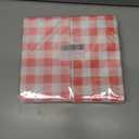 Pink Gingham Napkins Disposable Rectangle: 100PCS Checkered Paper 15.7x11.8 Inch for Dinner Party