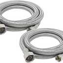 [2-Pack] PROCURU 36" (3Ft) x 3/8" Comp x 1/2" FIP Faucet Hose Connector, Stainless Steel Braided Supply Line (9SF36-2P)