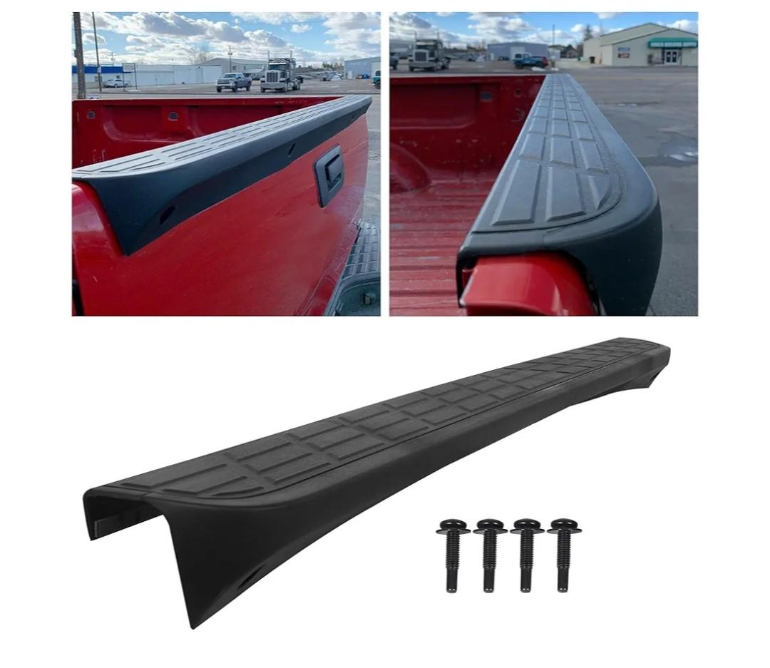 ECOTRIC Tailgate Cap Top Protector Molding Spoiler Cover Compatible with 2007-2013 Chevy GMC Silverado Sierra 1500 2007-2014 2500 3500 Replacement for 25844299 GM1904104