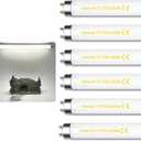 15W 18" T8 Linear Fluorescent Light Tube Bulb, 6500K Daylight | 1.5 Feet, F15T8 DL, Medium Bi-Pin G13 Base, 6 Pack