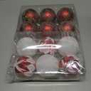 Christmas Ball Hanging decorations3.14 inch, 12 Pieces of shatterproof Christmas Tree Decoration Balls Set, Suitable for Party Floral Christmas Tree Decoration (3.14 inches 12 Balls)