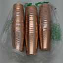 Tanlade 24 Pcs Anodized Hammered Copper Tumbler 14 oz Aluminum Iced Coffee Cold Drink Cup Stackable Copper Cups Mirror Finish Metal Mugs for Drinking Adults Travel Everyday Use