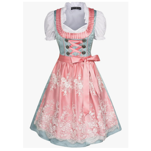 Scarlet Darkness Women Oktoberfest Dress 3 Pcs Carnival Costumes Bavarian Dirndl Dress, Size -3XL