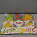 Summer Welcome Sign Wooden Fruit Gnome Hanging Sign Holiday Door Sign with Ropes Hanging Decoration with Lemon Watermelon for Summer Front Door Porch Farmhouse Outdoor Home Decor (Gnome Fruit)