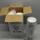 Lamosi Disposable Coffee Cups 12 oz 100 Pack, Paper Coffee Cups 12 oz for Hot Drinks or Cold Beverages, Insulated Corrugated Ripple Wall Cup for Office, Cafe, Home or Travel (Black)