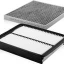 Comb Engine Cabin Air Filter for Hyundai Sonata 2015 2014 2013 2012 2011 (carbon grey)