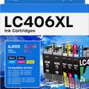 LC406XL Ink Cartridges for Brother Printer Compatible Replacement for LC406 XL LC406XL LC406 for Brother MFC-J4335DW MFC-J6555DW MFC-J5855DW MFC-J4535DW MFC-J6955DW MFC-J5955DW (5 Pack, 2BK/M/C/Y)