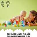 LEGO DUPLO Town Alphabet Truck Toy - Toddler Learning & Educational Toys for Preschool, Ages 2+ - Alphabet Blocks for Boys & Girls - Baby Gift Ideas for Birthdays - 10421