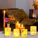 Happy Birthday Table Centerpiece Decorations, 8 Sets Birthday Centerpieces Lantern Boxes & LED Tea Lights, Flameless Votive Candle Holders for Birthday Party, Candle Shade Cover Sleeve for Home Office (Black and Red)