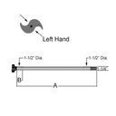 HALDEX CS41227 Air Brake Camshaft Rear, Right Side, Trailer Axle, for Use with Dexter 12 1/4 in. Brakes, 23.38 in. Camshaft Length for Midland