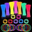 Glow Sticks Bulk Party Pack- Ultra Bright 500pk Glow in the Dark Party Favors, Christmas Glow Decorations, New Years Eve Party Supplies Glow Necklaces and Glow Bracelets with Connectors
