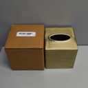 Monarch Abode Hand Hammered Tissue Box Cover Square, Brushed Gold Tissue Holder for Bathroom, Square Metal Dresser Accessories, Decorative Tissue Box Holder, Brushed Gold Handcrafted Tissue Cover