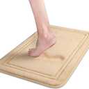 ITSOFT Memory Foam Bath Mat 59x23, Non Slip, Machine Washable, Quick Dry & Absorbent Rugs, Bath Mats for Bathroom Floor, Tub & Shower, Bathroom Rug, Beige