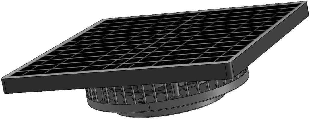 Solar Exhaust Fan, 2500RPM High CFM Ventilation for Up to 500 Sq.Ft Solar Attic Fan, IP65 Waterproof, Auto On/Off, Whisper Quiet - Easy DIY Installation for Garage, Greenhouse, Shed, Roof Vent (15W)
