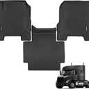 Naibeve Floor Mats for 2019-2025 Volvo VNL 760/860 Semi Trucks/VHD New/VNR - All Weather Custom Fit for Volvo VNL Floor Mats Waterproof Interior Accessories