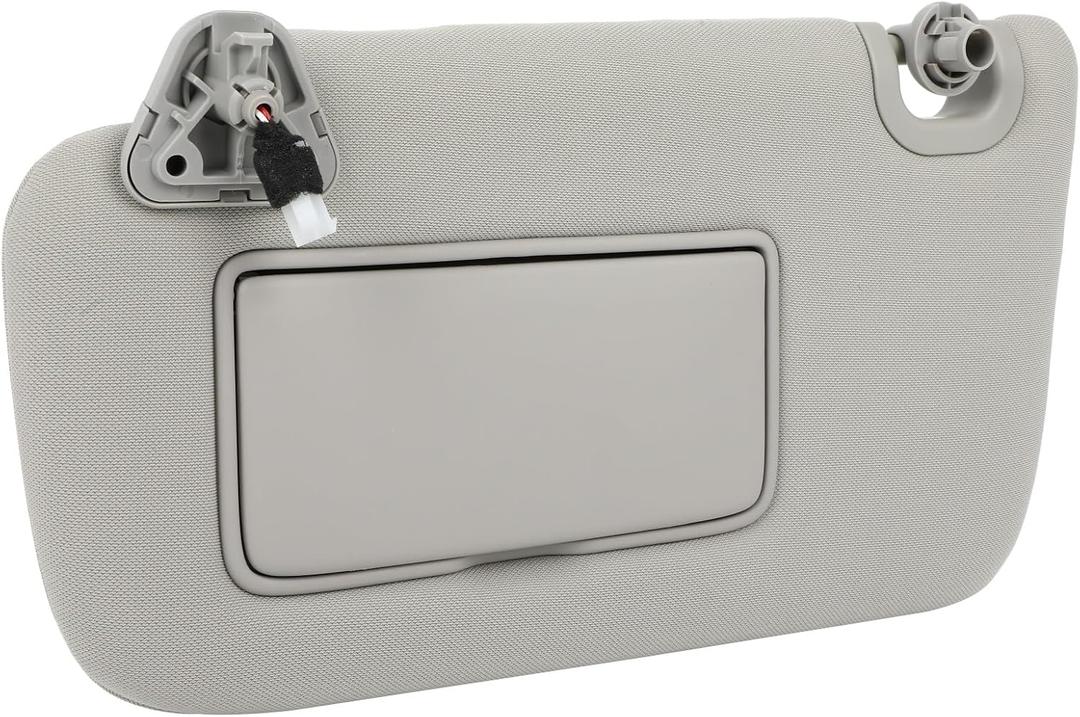 ECCPP 268-11645L Left Driver Side Sun Visor with Mirror Fit for Nissan for Sentra 2013 2014 2015 2016 2017 2018 2019, for Nissan for LEAF 2012-2016 with Sunroof 26811645L (Gray)