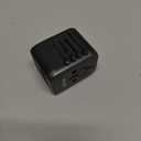 Universal Travel Adapter, VYLEE 5 in 1 International Power Adapter, 3.5A 2xUSB-A and 2xUSB C Wall Charger, Worldwide Travel Essentials Plug for Europe USA UK AUS Asia (Black Grey)