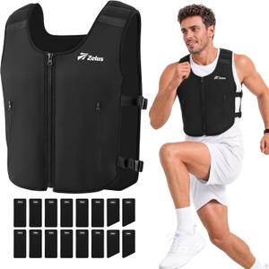 ZELUS Weighted Vest for Men Women, 20 lb Adjustable Weight Vest, 1.1-20 lbs