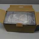 Japanese Style Hibachi Grill, Portable Tabletop Yakitori Charcoal Grill for Indoor Outdoor BBQ with Wooden Base & Wire Mesh 4.9x4.5x9.4in