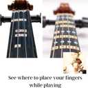 Fantastic Finger Guide for Violins - Music Accessories for String Instruments, Fingerboard and Fretboard Stickers, Learn to Play Violin or Fiddle Notes, Combo: D Major and All Notes Guides 1/2 SIZE