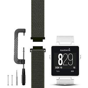 Compatible with Garmin vivoactive Band Replacement (Pins and Pin Removal Tool) Sport Mesh Strap for Outdoor Accessories vivoactive (1st Generation) Nylon Weave Watchband - 22#, L/6.4-9.4 in.