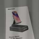 Cell Phone Stand with Wireless Bluetooth Speaker and Anti-Slip Base HD Surround Sound Perfect for Home and Outdoors with Bluetooth Speaker for Desk Compatible with iPhone/ipad/Samsung Galaxy (Black)