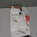 Riyidecor Red Black Shower Curtain for Bathroom Decor 60Wx72H Abstract Modern Minimalist Aesthetic Oil Painting Simple Neutral Gold White Art Printed Fabric Polyester Waterproof 12 Pack Plastic Hooks