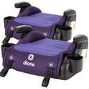 Diono Connect3 RXT Backless Booster, Pack of 2, Slim Fit 3-Across in Many Mid-Sized Sedans and SUVs, for Children from 40-120 lbs., Lightweight with Latch connectors, Purple Wildberry