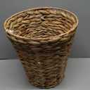 hardcometrue Boho Wicker Trash Can with Lid,Waterproof Bathroom Trash Can Hand Woven Wicker Waste Baskets for Kitchen Office Bedroom