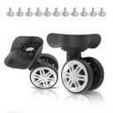 2 Pcs Luggage Wheels Replacement - Plastic Luggage Wheels, 360 Degree Rotation Spinner Suitcase Wheel, Resistant for Most Suitcase Repair