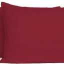 SAHARBEDDINGS Travel Pillowcase 12x20 500 Thread Count Pack of 2 Toddler Baby Pillowcases Cover with Envelope 100% Egyptian Cotton (Burgundy, Toddler Travel 12x20 Envelope Closer)