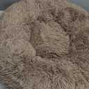 BODISEINT Modern Soft Plush Round Pet Bed for Cats or Small Dogs, Mini Medium Sized Dog Cat Bed Self Warming Autumn Winter Indoor Snooze Sleeping Cozy Kitty Teddy Kennel (20'' D x 8'' H, Coffee)
