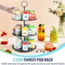 Pod Holder for Ninja Thirsti Pods, 360 Rotating15-Flavor Storage Holder for Ninja Thirsty Drink System Pod Organizer for Ninja Thirsty Flavor Pods,Water Flavoring Black