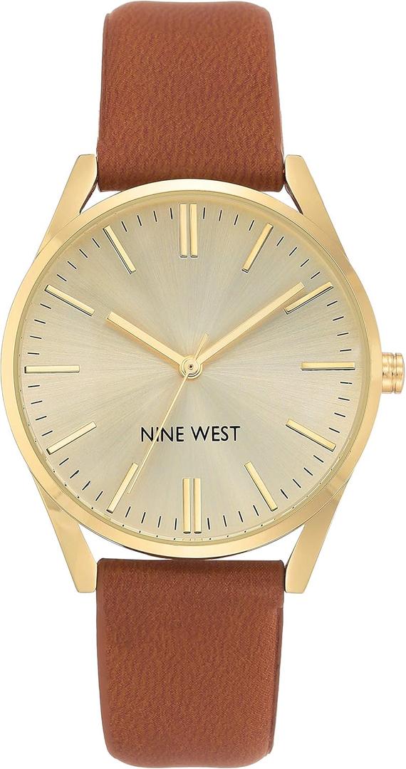 Nine West Women's Strap Watch (Brown/Gold)