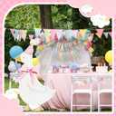 4 Feet One Silly Goose Party Decoration 1st Birthday Silly Goose Cardboard Cutout Standup Photo Props Party Back Drops for 1st Birthday Baby Shower Party Supplies (Pink)