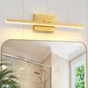 VOLISUN Bathroom Vanity Light 24 inch, 14W Dimmable 5CCT Led Bathroom Light Fixture Over Mirror, Gold Bar Vanity Light for Bathrooms-ETL Certificated