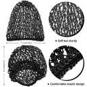 Geyoga 5 Pieces Hair Net Snoods for Women Sleeping Mesh Soft Rayon Knit Crochet Hairnet Long Short Curls Hair Cover Accessory (Black)