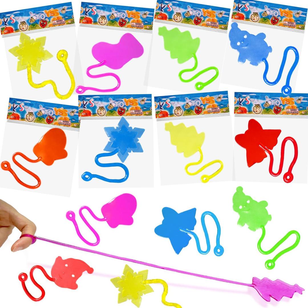 Christmas Sticky Hands Bulk 36 Pcs Xmas Styles Stretchy Toys for Kids Boys Girls, Pinata Fillers, Christmas Stocking Stuffers, Party Favors Gifts
